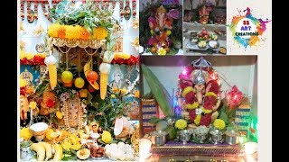 Ganesh decoration ideas | Ganesh Chaturthi | Ganesh Mantap | Mandhir - SS Art Creations