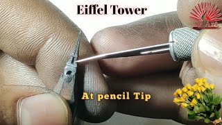 #1  Eiffel tower at pencil tip || SP Art || #microart Tutorial   #thebest