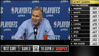 Mike D'Antoni postgame press conference | Rockets vs Jazz - Game 2 | 2019 NBA Playoffs