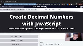 Create Decimal Numbers with JavaScript (Basic JavaScript) freeCodeCamp tutorial