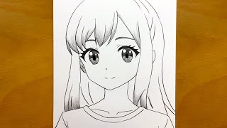 Anime Sketch | How to Draw a Cute Anime Girl in Pencil