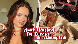 What I Packed For EUROPE + my go to makeup look I wore! | Julia Adams