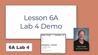 Welcome to Java - 6A Lab 4 Demo - row N stars while loop data file input