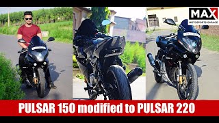 Pulsar 150 modified to pulsar 220 | R15 style fairing | Mini superbike | Max motosports garage |2021