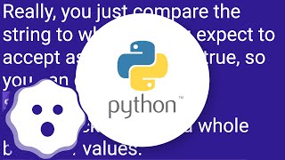Converting from a string to boolean in Python
