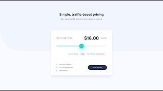Interactive pricing component main | Frontend Mentor challenge | html & css, javascript