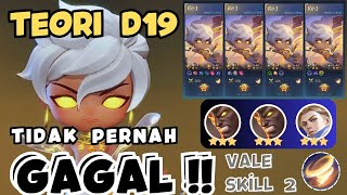 VALE SKILL 2‼️TEORI D19 SUDAH TIDAK DIRAGUKAN LAGI‼️BISA MENDAPATKAN HERO KEMBAR‼️PUSH MAGIC CHESS