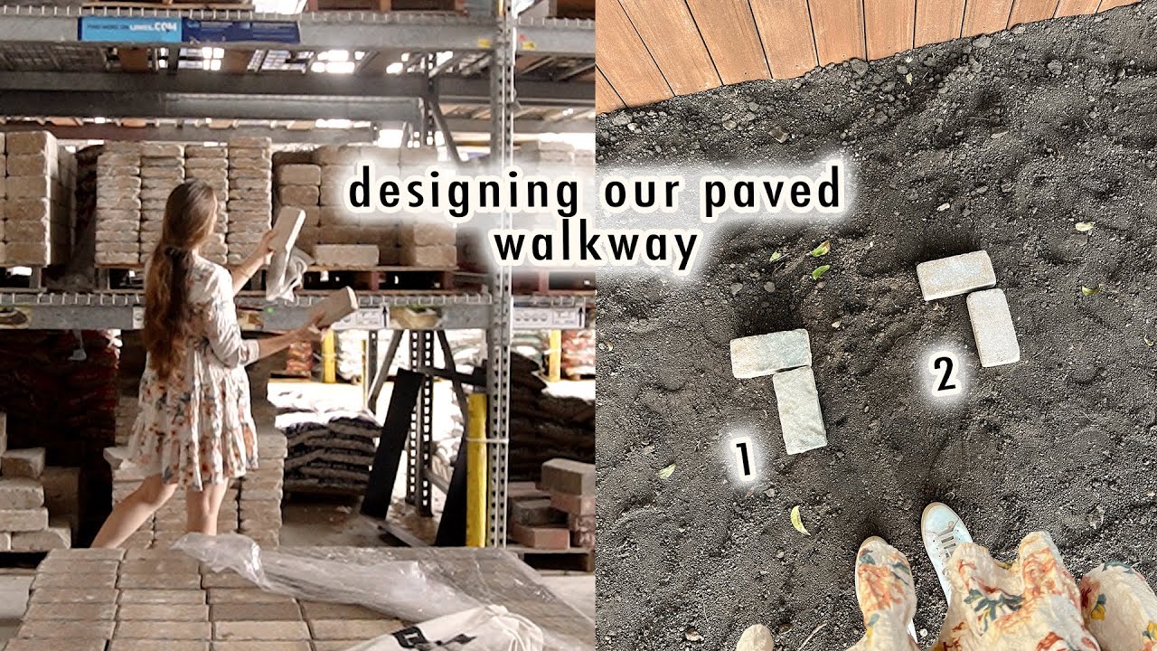 designing our paved walkway + shopping for materials | XO, MaCenna Vlogs