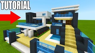 Minecraft Tutorial: How To Make A The Ultimate Modern House 2019 "2019 Modern House Tutorial"