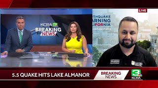 California emergency officials speak after 5.5. magnitude earthquake in Plumas County