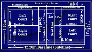 Tennikoit Court Marking Plan | Tennikoit Court Size | Tennikoit Game Rules