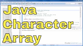 Learn Java - Exercise 16x - Reading Chars into Character Array