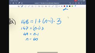 U10L2 - The Sum of an Arithmetic Sequence