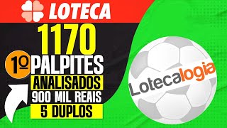 PALPITE LOTECA 1170 DICAS INFORMAÇÕES ANALISES GRADE ATENÇÃO C/ PRÓXIMOS JOGOS. 5 DUPLOS LOTECA 1170