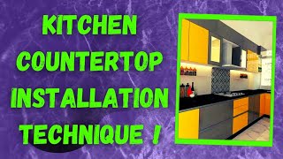 How To Install Granite Countertops In Modular Kitchen|| Countertop Installation|| Tandra Interior