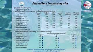 ព្រឹត្តិបត្រព័ត៌មាន និងព្យាករណ៍កម្ពស់ទឹកនៅថ្ងៃទី១៨-កញ្ញា-២០២៤