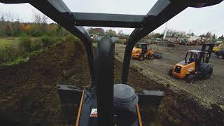 Case 750M Bulldozer Backfilling Trench