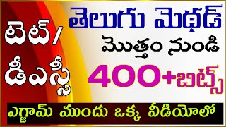 TET|DSC|Telugu methodology bits|telugu methodology practice bits PDF|Telugu method 400 bits pdf