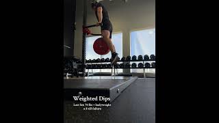 Weighted Dips, great exercise #gymmotivation #bodybuilding #dips #chest #workout #gym