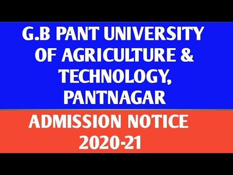 G. B. PANT UNIVERSITY OF AGRICULTURE & TECHNOLOGY, PANTNAGAR,U.S. NAGAR ...