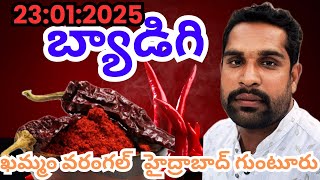 23:01:2025 #బ్యాడీగిమార్కెట్#గుంటూరుమార్కెట్ #తెలంగాణమార్కెట్అన్నీరకాలరేట్లు|md hasan agri tech