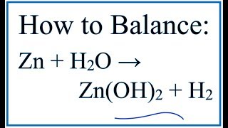 How to Balance Zn + O2 = ZnO (Zinc + Oxygen gas )