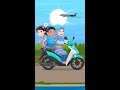 Ride a Motorbike Together #funny #funnycartoon #animationmeme #jamallaeliseries