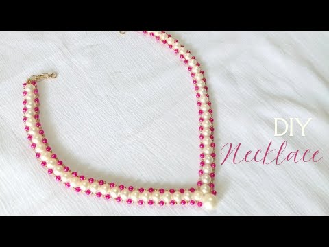How To Make Beaded Necklace Diy Necklace Necklace Making Tutorial