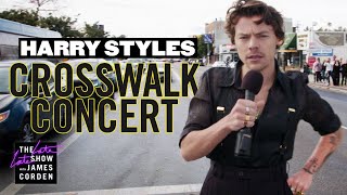 Harry Styles Performs A Crosswalk Concert