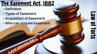 What is Easement act 1882| Types of easement act| Acquisition of Easement right| Law of Tort #law