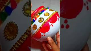 #Kalash Decoration | how to decorate Kalash for Navratri | #shorts #youtubeshorts #art #crafts #diy