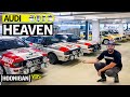 Inside Audi’s Secret Storage Facility: Scotto Loses His Mind! Racecars Everywhere #audi #hoonigan