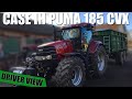 Case IH Puma 185 CVX + ZDT MEGA 20 Driving from the GoPro view