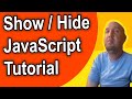 Show and Hide (toggle Element) Tutorial - JavaScript and HTML