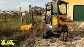 Decespugliatore - Trincia Ghedini DA73 su #escavatore  #volvoce  ECR25 D