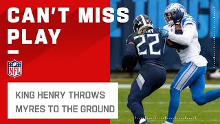 Derrick Henry Just Doing That Stiff Arm Thing Again