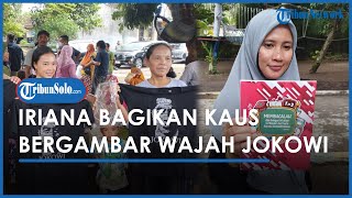 Warga Klaten Rela Berdesakan saat Iriana Bagikan Kaus Bergambar Wajah Jokowi & Buku Tulis Gratis