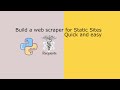 Python web scraping tutorial for beginners | Static Sites 2020