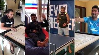 Delhi Capitals team playing table tennis/ping pong and carrom in Dubai IPL 13 2020