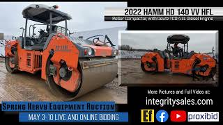 Two 2022 Hamm HD 140 VV HFL Roller Compactors Will Be Sold At Auction!