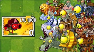 PvZ 2 All PEA Plants LEVEL 1000 Attack PvZ 2 ALL Final Bosses Fight! in Plants vs Zombies 2 Mod