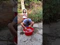 Daughter troll dad so funny #shorts / bơ lang thang