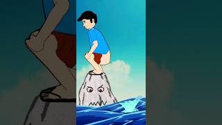 Shark Fish Attacked Pottyman Head🦈 #comedy #cartoon #animation #shorts