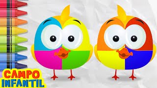 ¡Vamos a Colorear un Patito con Muchos Colores! | Campo Infantil