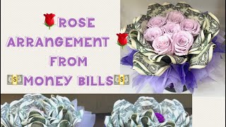 Rose Arrangement from Money Bills by KK House