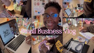 Small Business Vlog💕 | Packing Orders | Making Stickers| Jayda's Bead Boutique