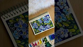 Paint Forget-Me-Not Blue Flowers in 10 Minutes | Easy Gouache Tutorial for Beginners #skyeflowers