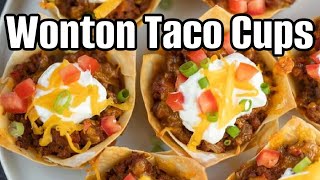 Crispy Wonton Taco Cups | Easy 20‑Min Party App!