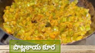 పొట్లకాయ కూర తయారీ విధానం||How to make snake guard curry in Telugu