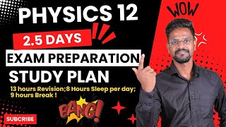 Physics 12📚|Exam Preparation🔥|Study Plan💯|2.5 Days|Best Strategies|Tamil|Muruga MP#murugamp #tamil